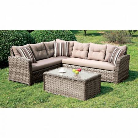 MOURA 2 PC. SET PATIO SECTIONAL + TABLE